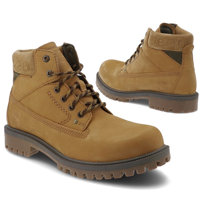 Turistické Topánky JEEP - Willys Bold Nbk JM52003A 024 Tan Yellow
