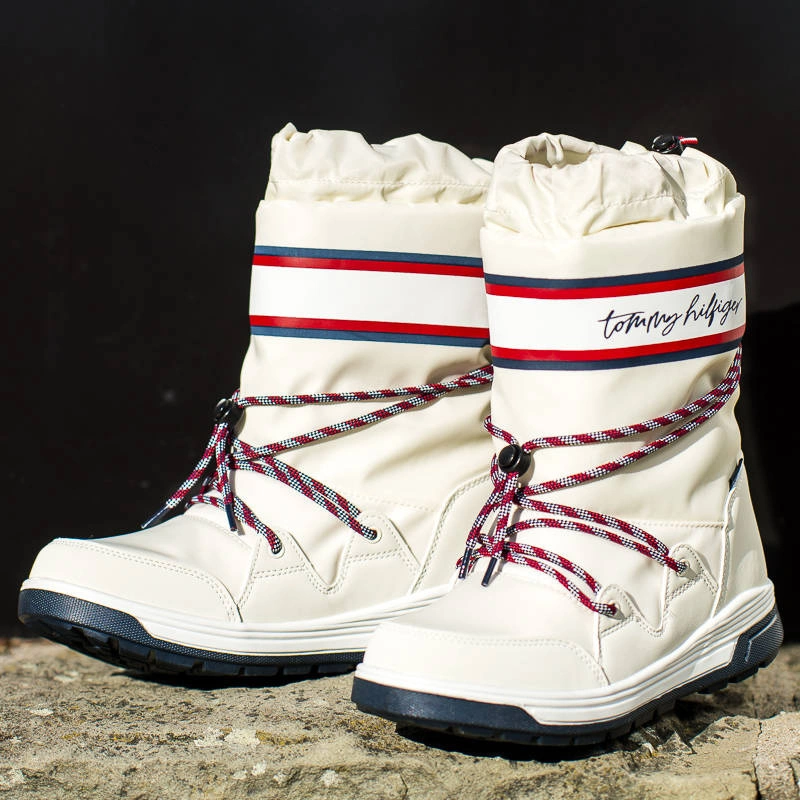 Snehule Tommy Hilfiger - T3A6-32436-1485100-Snow Boot White 100