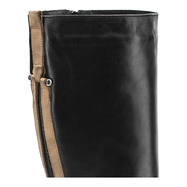 Čižmy Chebello - 2107/160-M Czarny/Brąz