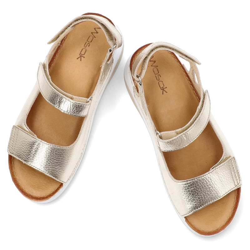 Sandále WASAK - 0765 Złoty Groszek