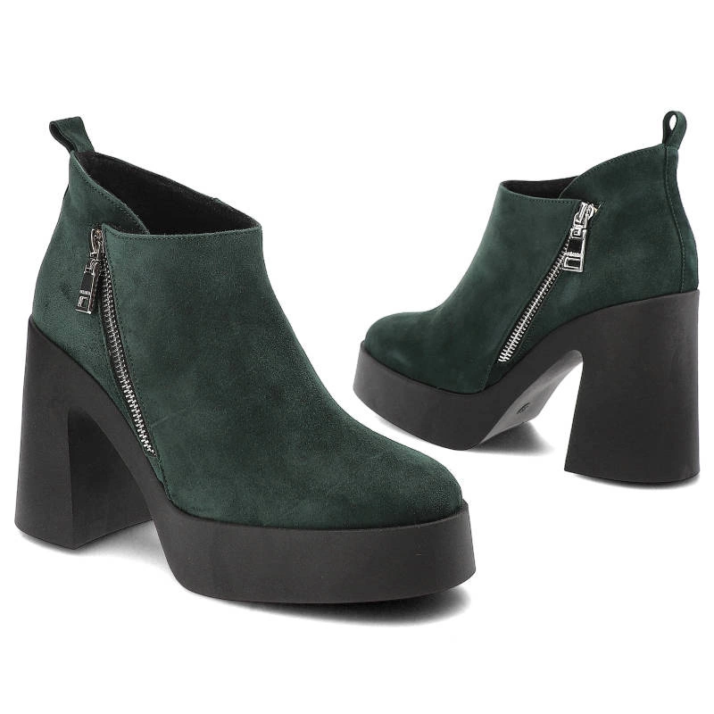 Členkové Topánky Armodo - 1755 Zielony Zamsz