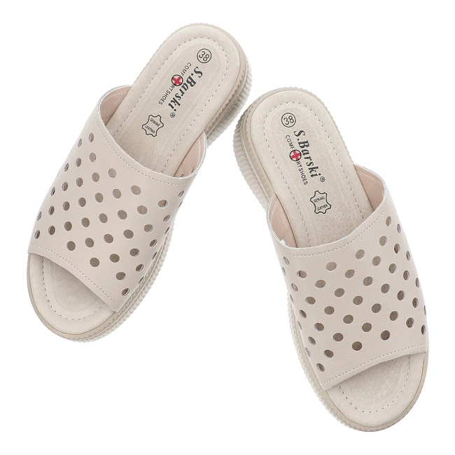 Šľapky S.BARSKI - LR51-537 Beige