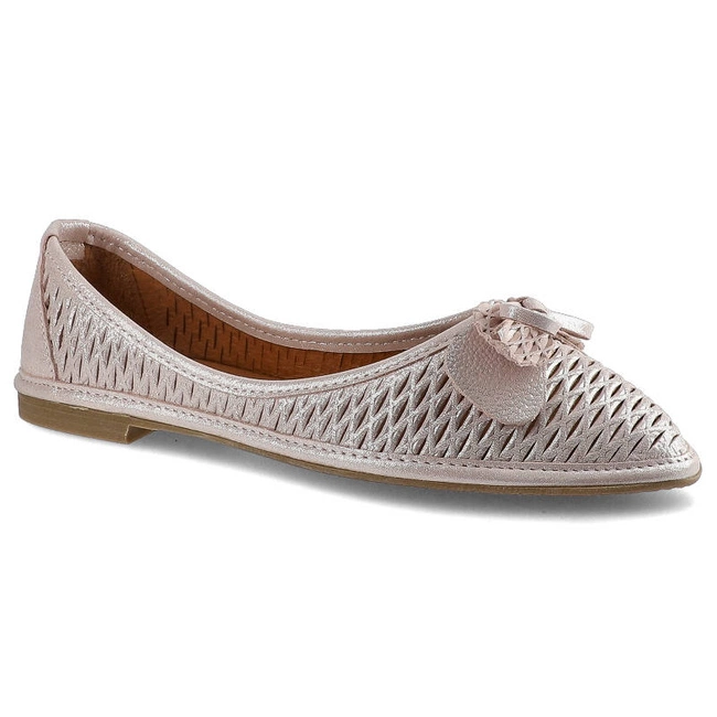 Baleríny Lanqier - 44C0640 Różowy