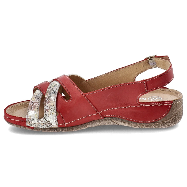 Sandále Helios - 134 Czerwony 03.185