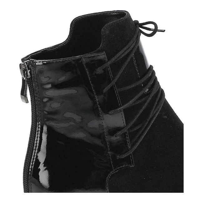 Členkové Topánky Damiss - DS-288 Czarny Welur/Czarny Lak