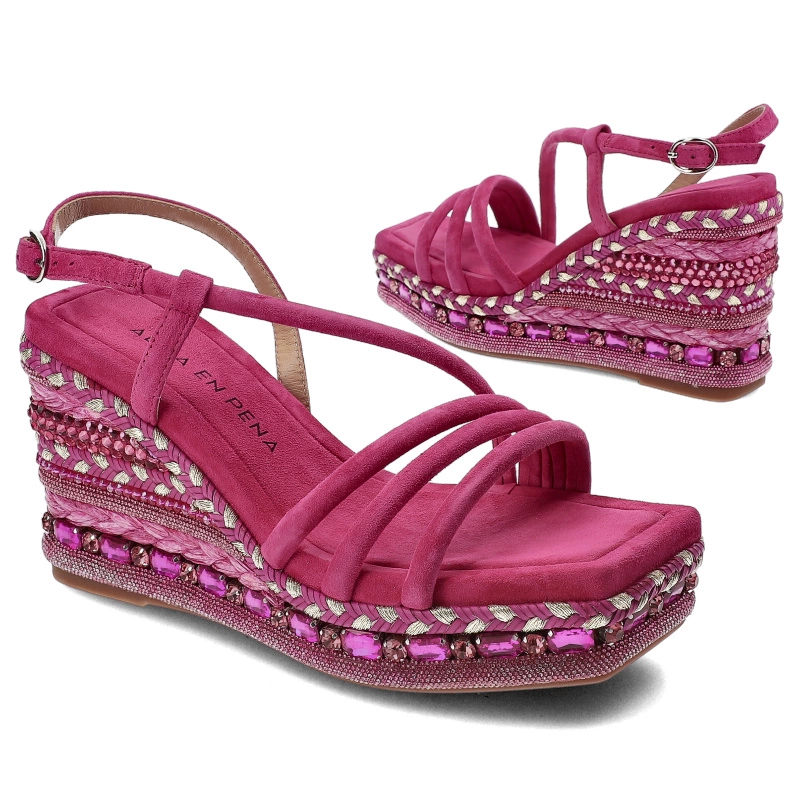 Sandále Alma en Pena - V240997 Suede Fuxia