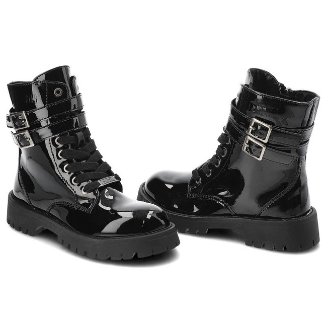 Šnúrovacie Členkové Topánky Big Star - KK374131 Czarny