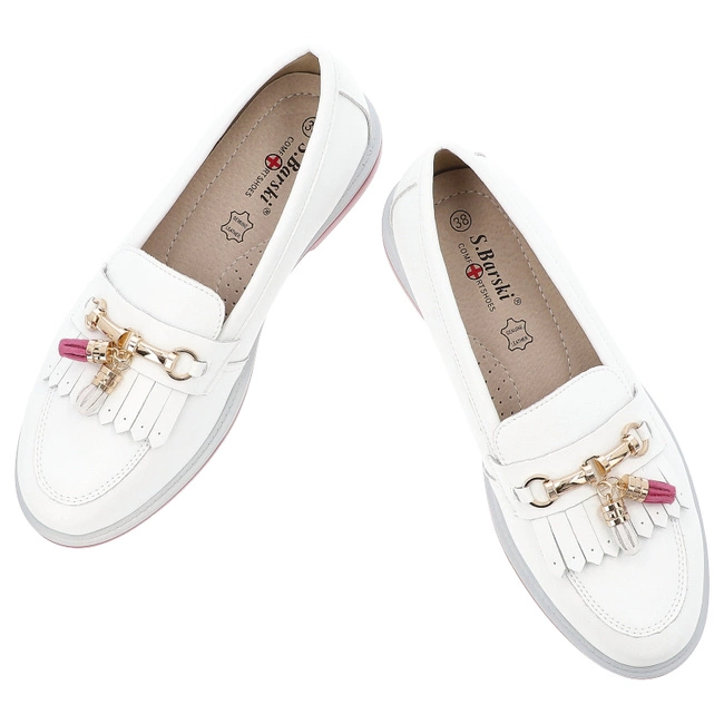 Mókazíny S.BARSKI - LR51-768 White/Pink