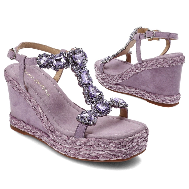 Sandále Alma en Pena - V240984 Suede Lilac