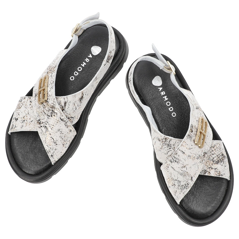 Sandále ARMODO - 5-1757-005 Boa Złoto Biały