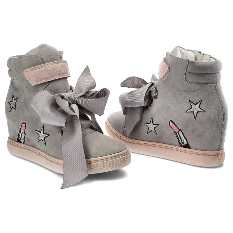 Tenisky Marshall - 6826 R Szary/Różowy Zsz/Pud