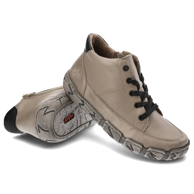 Šnúrovacie Členkové Topánky Rieker - L0301-64 Beige