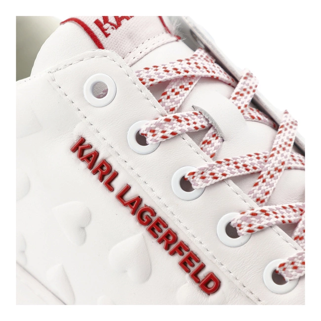 Tenisky KARL LAGERFELD - KL63514V 01D WhiteLthr W/Red