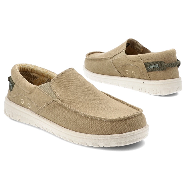 Poltopánky JEEP - Samoa Slip On Cvs JM51033A 036 Khaki