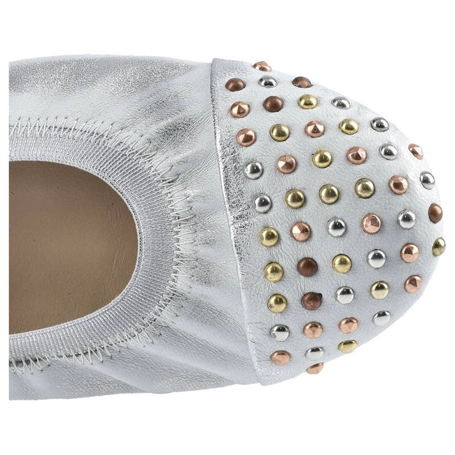 Baleríny Damiss - DS-494 Srebro Przecierane