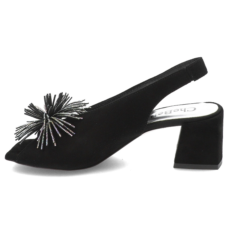 Sandále Chebello - 4385_-037-000-PSK-S182 Czarny Zamsz