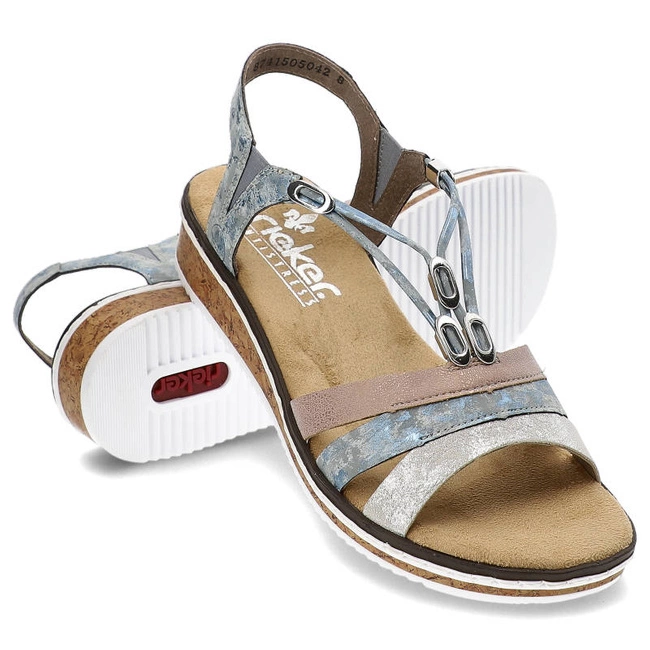 Sandále Rieker - V36G4-40 Blue Combination