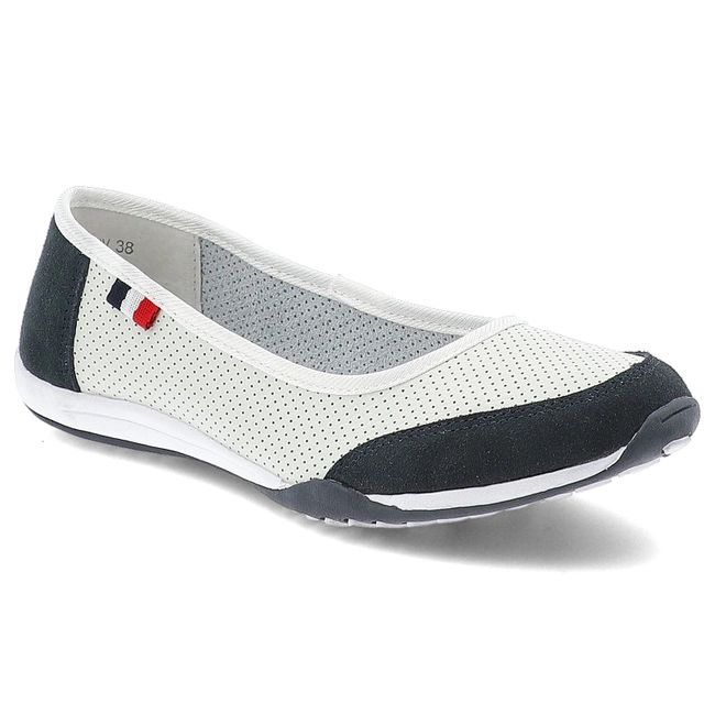 Baleríny FILIPPO - DP142/25 WH NV Biały/Granatowy