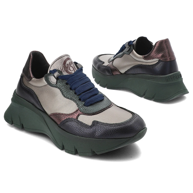 Tenisky Hispanitas - CHI243617 Bolmet-I24 Midnight Napa Str-I24 Acero