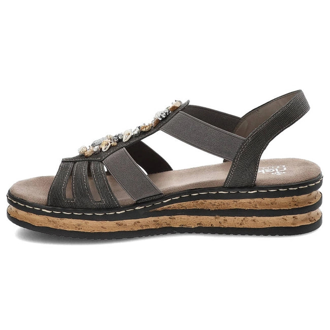 Sandále Rieker - 62949-45 Grey