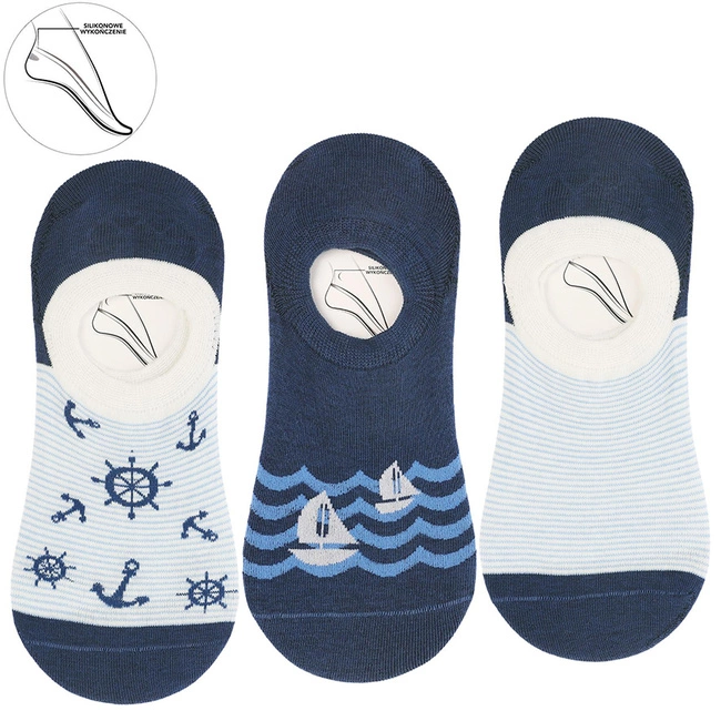 Baleríny MORAJ 3 Pary - CDM200-209 Mix Kolor