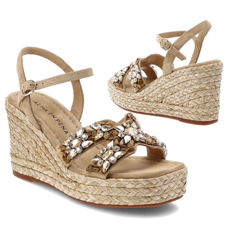 Sandały ALMA EN PENA - V251278 Suede Sand
