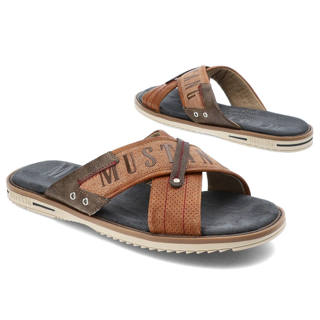 Šľapky Mustang - 4152-705-307 Cognac