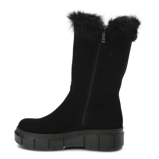 Čižmy Armodo - 5-1434-021 Czarny Welur + Królik