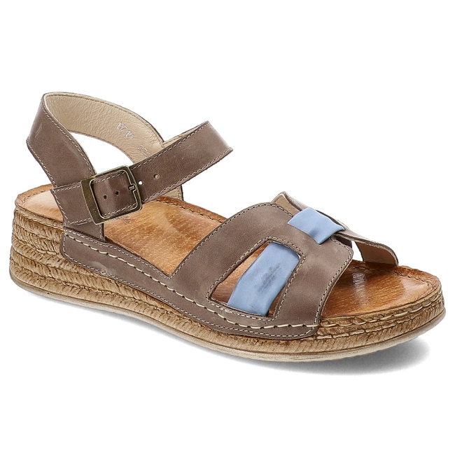 Sandále Wasak - 0719 Cappuccino+Jeans