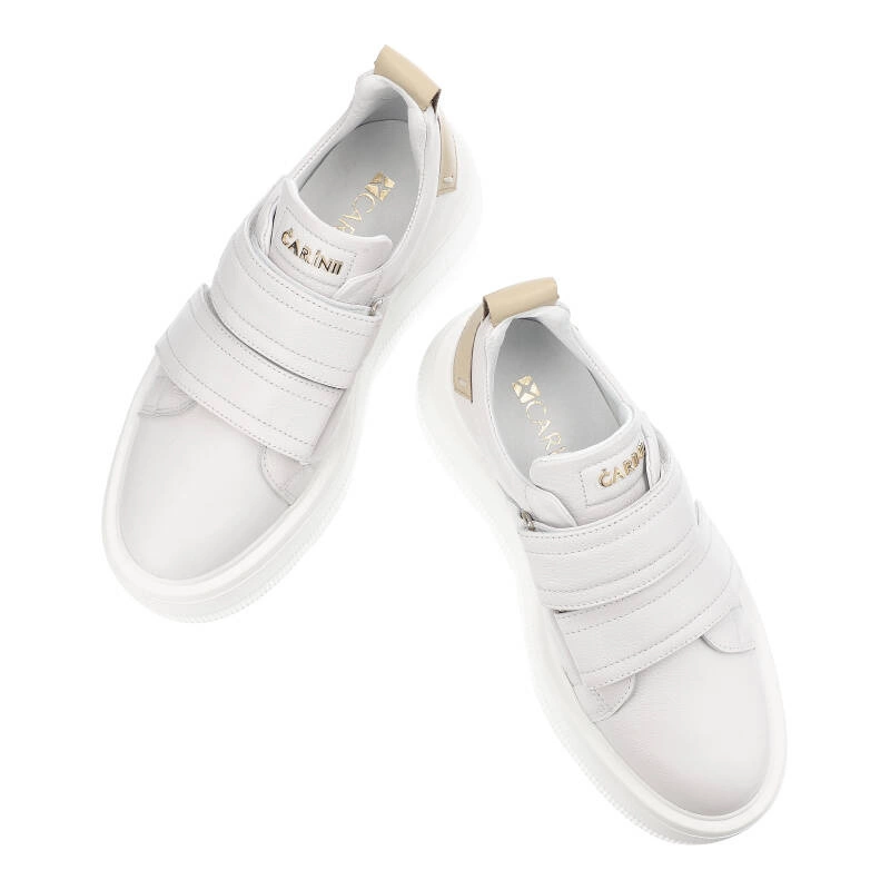 Tenisky Carinii - B9400_-I81-S30-000-G36 Biały/Beż