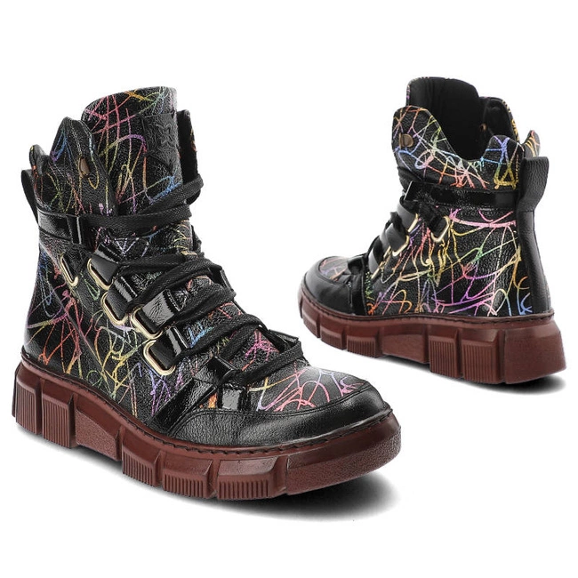 Šnúrovacie Členkové Topánky Maciejka - 06158-01/00-7 Czarny