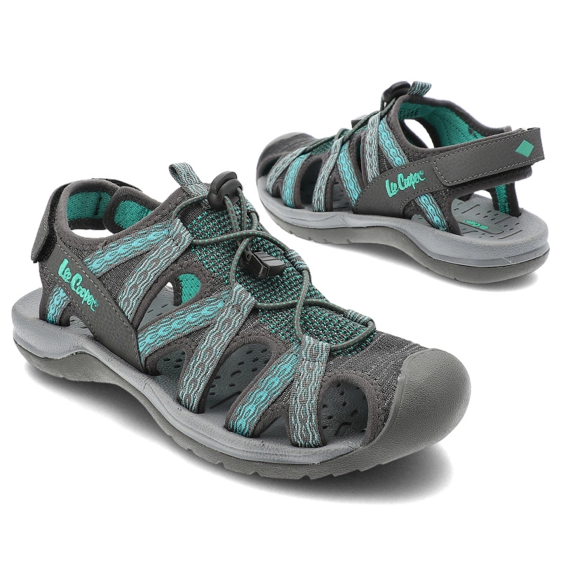 Sandále Lee Cooper - LCW-24-03-2306L Grey/Mint