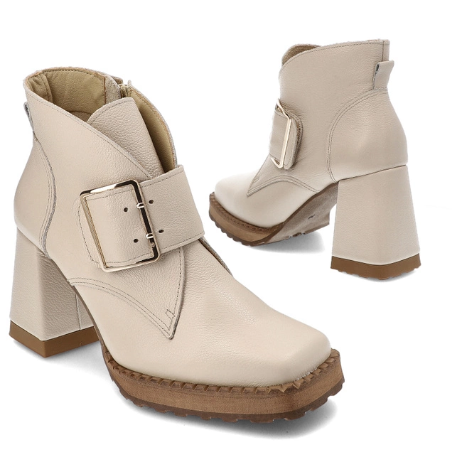 Členkové Topánky Armodo - 1393 Beż Groch