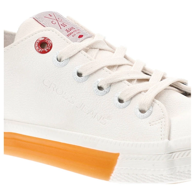 Plátenky Cross Jeans - FF2R4043C Biały/Pomarańcz