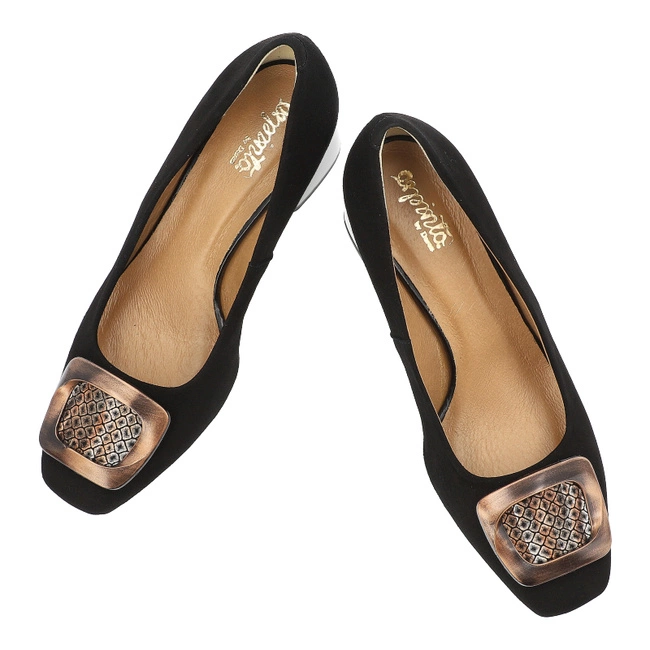 Lodičky ESPIRITO by DAREX - C-1245/2 Cz.Zamsz+Ozd