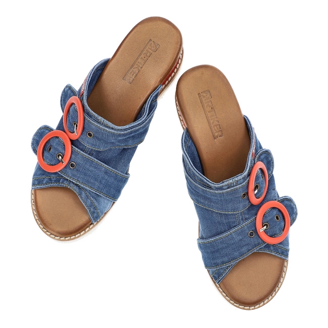 Šľapky Artiker - 54C0202 Niebiesko-Czerwony