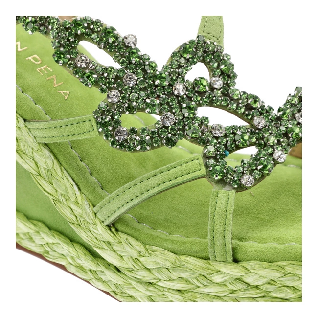 Sandále Alma en Pena - V240979 Suede Lime