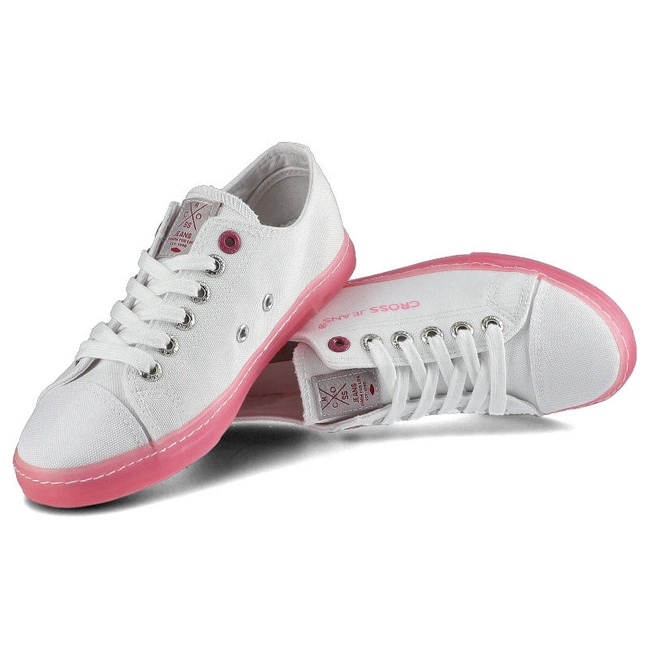 Plátenky Cross Jeans - FF2R4075C Biały/Róż