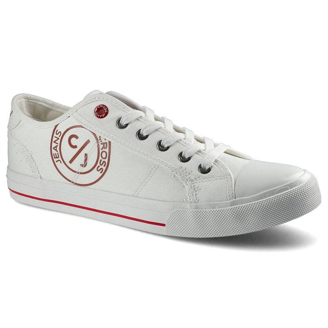 Plátenky Cross Jeans - DD1R4034 Biały