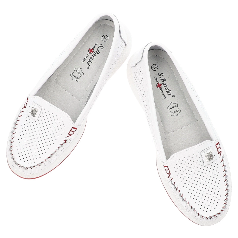 Mókazíny S.BARSKI - LR51-673 White/Red