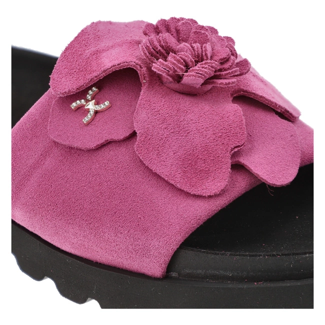 Šľapky KARINO - 5820/152-P Fuksja/Welur