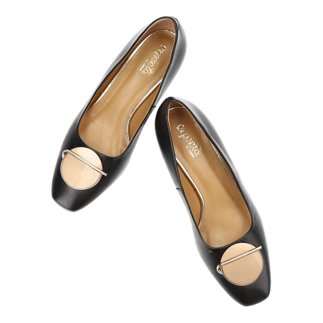 Lodičky Espirito - C-1173/2 Czarny Lico/Ozdoba