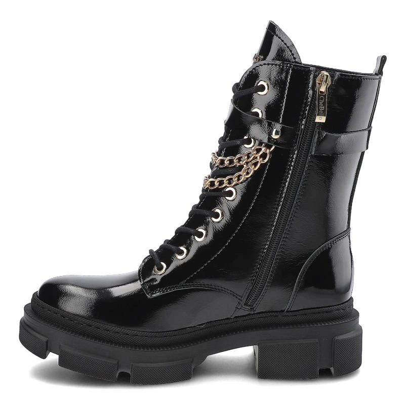 Členkové Topánky Chebello - 2776_-240-000-MIC-S172 Czarny Lakier