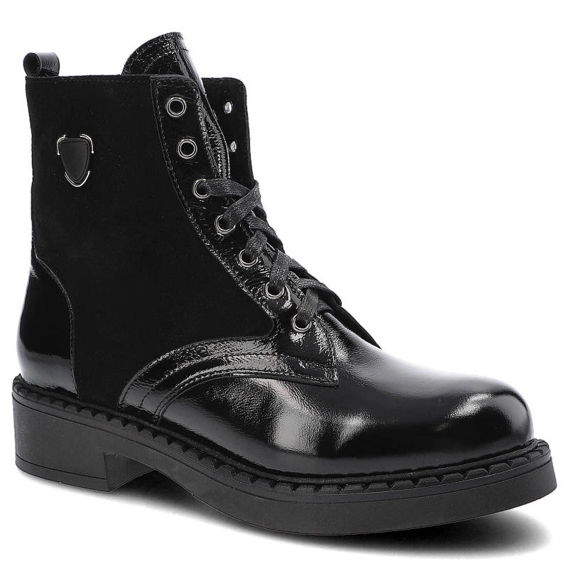 Členkové Topánky Pollonus - 5-1347-002 Czarny Naplak+Welur