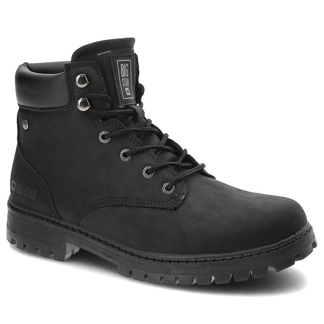 Šnúrovacie Členkové Topánky Big Star - KK174209 Czarny