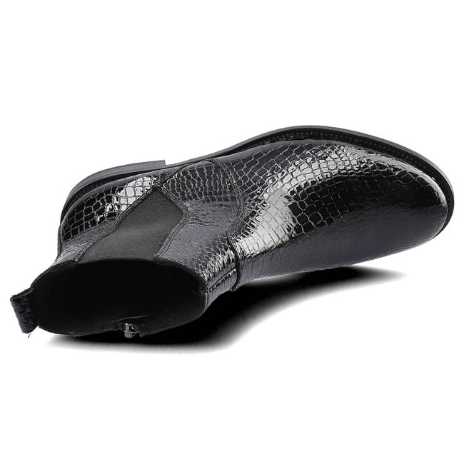 Členkové Topánky Dwunasty Shoes - 7420 Czarny Kroko 2