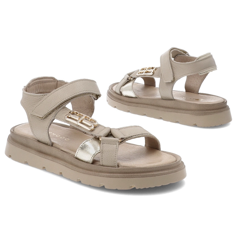 Sandále ARMODO - 40441 V.Taupe+Kryształ Zł.