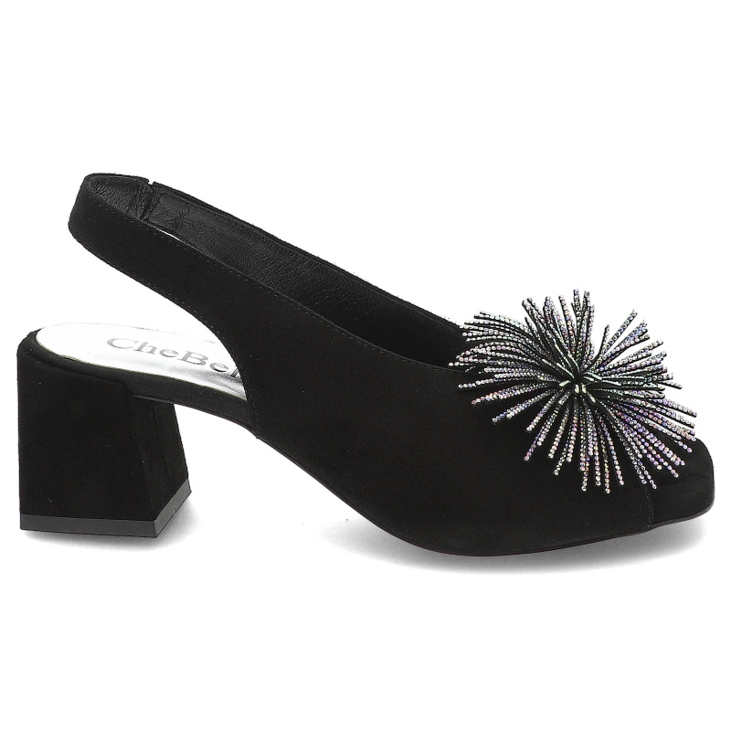 Sandále Chebello - 4385_-037-000-PSK-S182 Czarny Zamsz