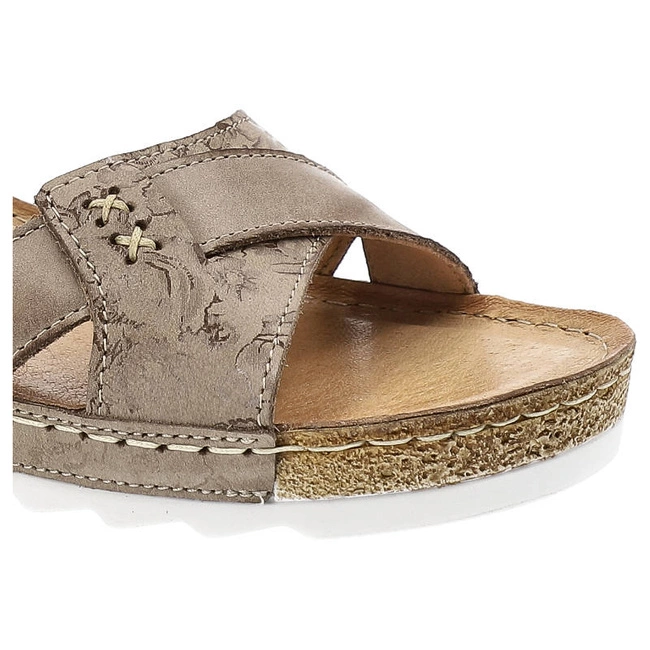 Sandále Wasak - 0620 Cappuccino Kwiat