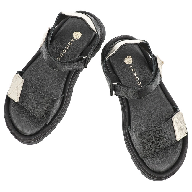 Sandále ARMODO - 40443 V.Czarny/Kryształ Złoto